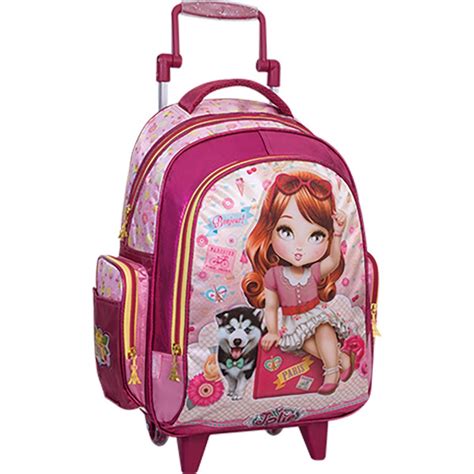 mochila feminina infantil de rodinha.